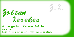 zoltan kerekes business card