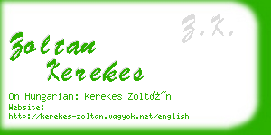 zoltan kerekes business card